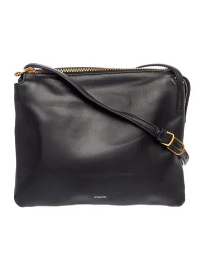 Pre-owned Vince Leather Crossbody Bag In Black