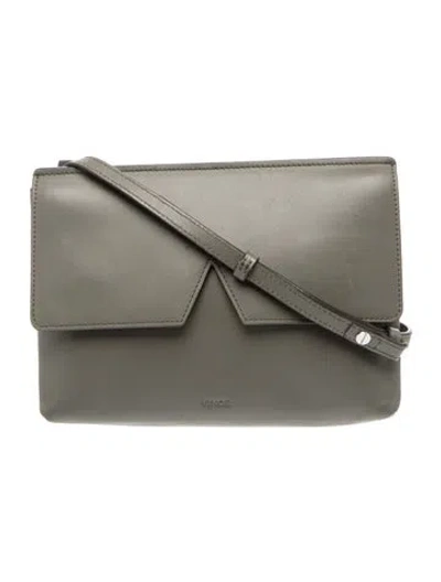 Pre-owned Vince Leather Crossbody Bag In Grey