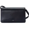Vince Leather Crossbody Wallet In Black