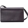 Vince Leather Crossbody Wallet In Black