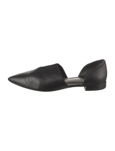 Pre-owned Vince Leather D'orsay Flats In Brown