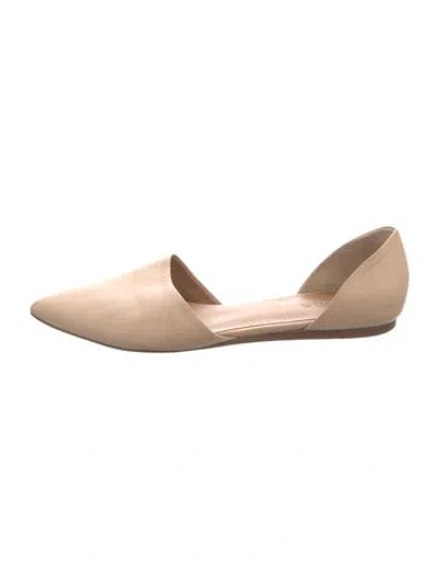 Pre-owned Vince Leather D'orsay Flats In Neutral
