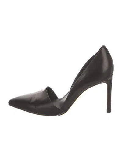 Pre-owned Vince Leather D'orsay Pumps In Black