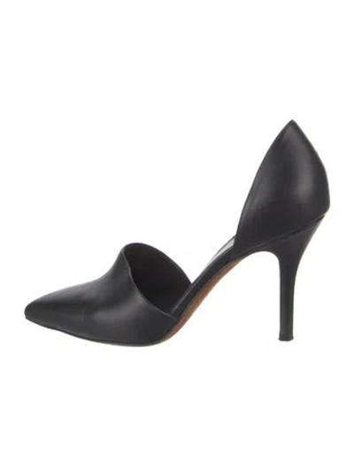 Pre-owned Vince Leather D'orsay Pumps In Black