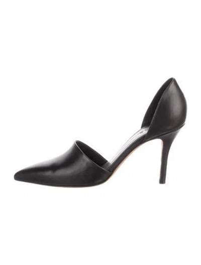 Pre-owned Vince Leather D'orsay Pumps In Black