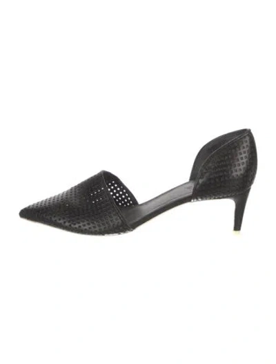 Pre-owned Vince Leather D'orsay Pumps In Black