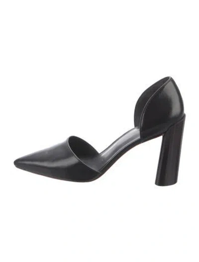 Pre-owned Vince Leather D'orsay Pumps In Black