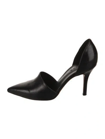 Pre-owned Vince Leather D'orsay Pumps In Black