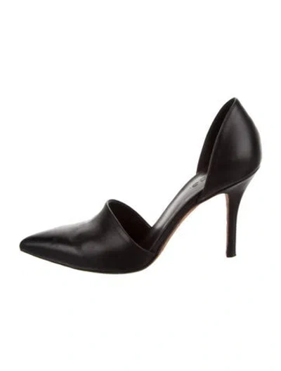 Pre-owned Vince Leather D'orsay Pumps In Black