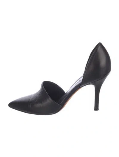 Pre-owned Vince Leather D'orsay Pumps In Black