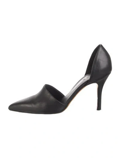 Pre-owned Vince Leather D'orsay Pumps In Black