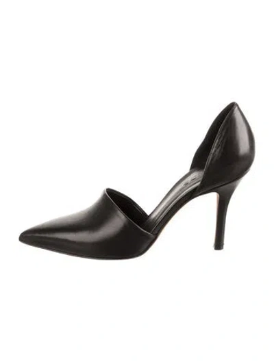 Pre-owned Vince Leather D'orsay Pumps In Black