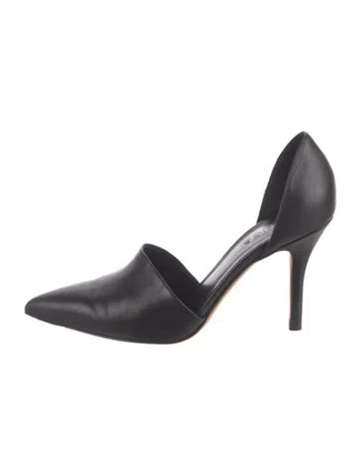 Pre-owned Vince Leather D'orsay Pumps In Black