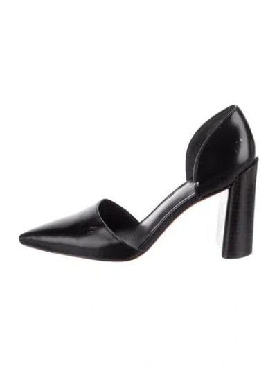 Pre-owned Vince Leather D'orsay Pumps In Black