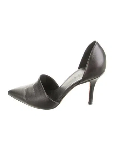 Pre-owned Vince Leather D'orsay Pumps In Black