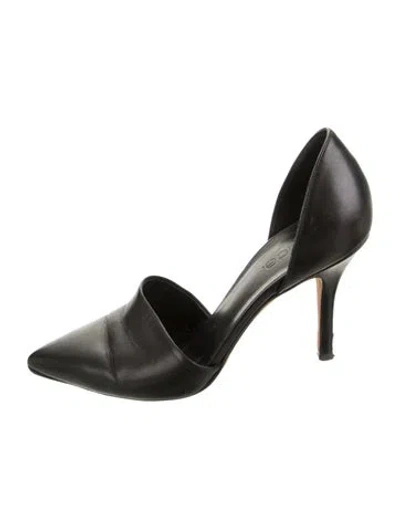 Pre-owned Vince Leather D'orsay Pumps In Black
