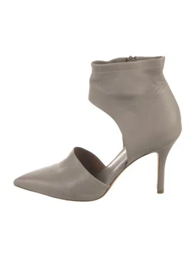 Pre-owned Vince Leather D'orsay Pumps In Neutral