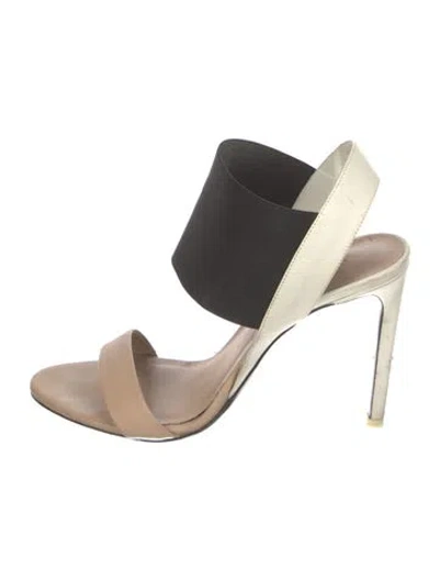 Pre-owned Vince Leather D'orsay Pumps In Neutral