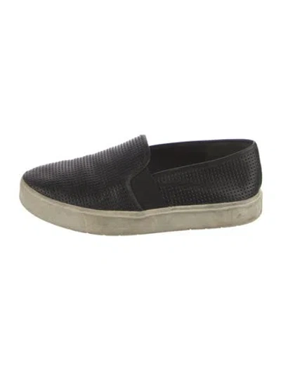 Pre-owned Vince Leather Espadrilles In Black