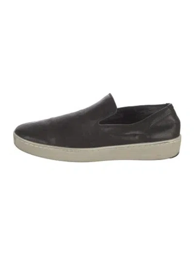 Pre-owned Vince Leather Espadrilles In Black