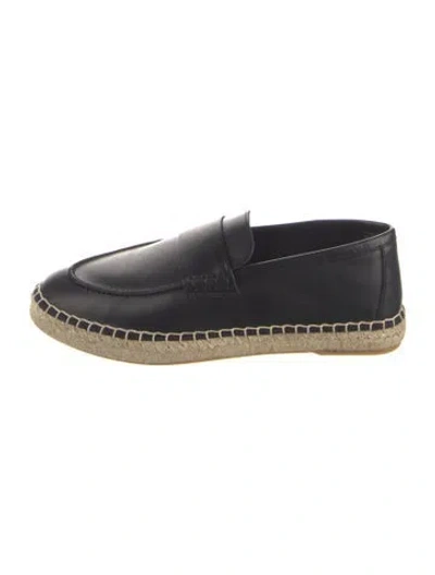 Pre-owned Vince Leather Espadrilles In Black