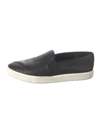 Pre-owned Vince Leather Espadrilles In Black