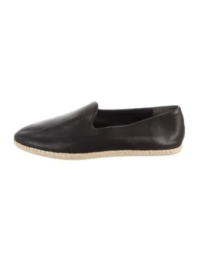 Pre-owned Vince Leather Espadrilles In Black