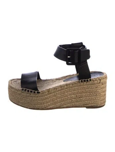 Pre-owned Vince Leather Espadrilles In Blue