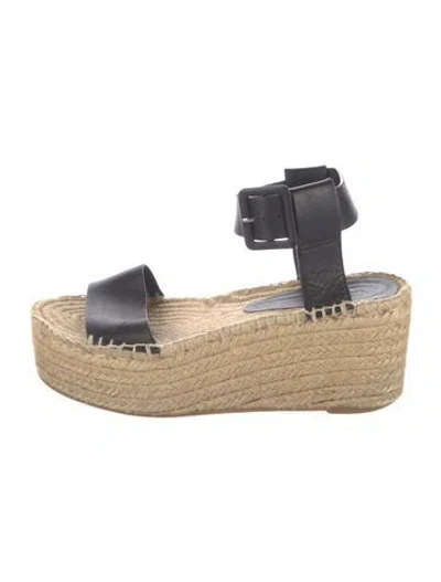 Pre-owned Vince Leather Espadrilles In Blue