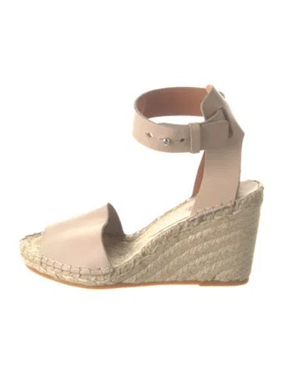 Pre-owned Vince Leather Espadrilles In Neutral