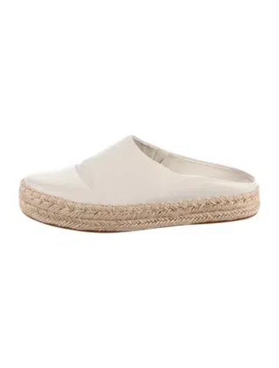 Pre-owned Vince Leather Espadrilles In Neutrals