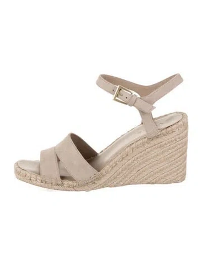 Pre-owned Vince Leather Espadrilles W/ Tags In Gray