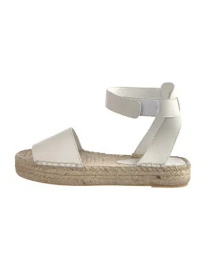 Pre-owned Vince Leather Espadrilles In White