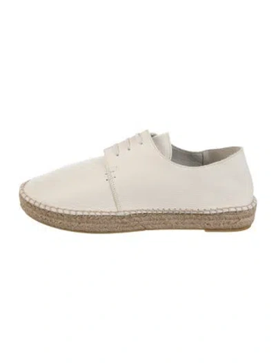 Pre-owned Vince Leather Espadrilles In White