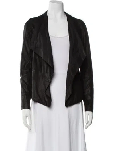 Pre-owned Vince Leather Evening Jacket In Gray