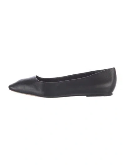 Pre-owned Vince Leather Flats In Black