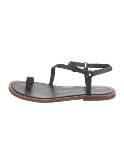 Pre-owned Vince Leather Flats In Black/brown