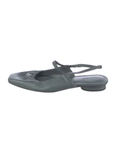 Pre-owned Vince Leather Flats In Blue