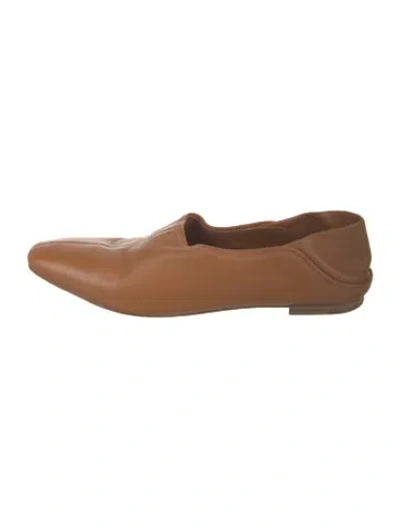 Pre-owned Vince Leather Flats In Brown