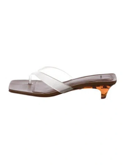 Pre-owned Vince Leather Flip Flops In Multicolor