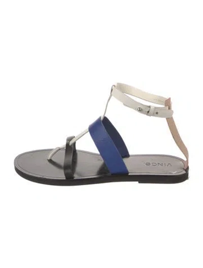 Pre-owned Vince Leather Gladiator Sandals In Multicolor