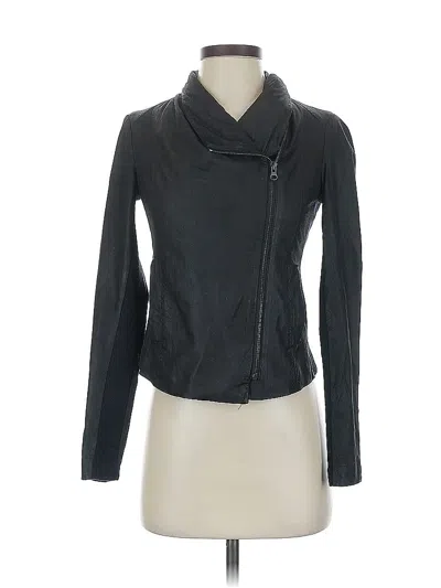 Pre-owned Vince Leather Jacket In Black