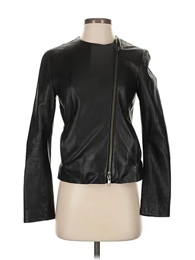 Pre-owned Vince Leather Jacket In Black