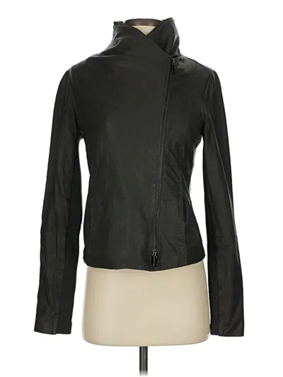 Pre-owned Vince Leather Jacket In Black