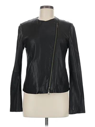 Pre-owned Vince Leather Jacket In Black