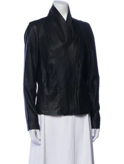 Pre-owned Vince Leather Jacket In Black