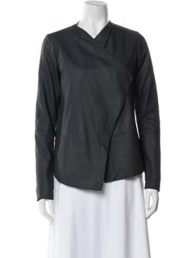Pre-owned Vince Leather Jacket In Black