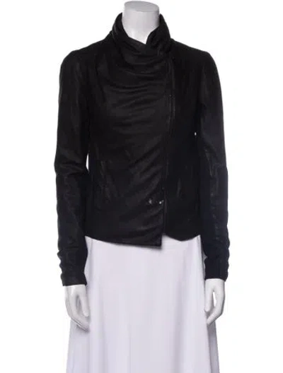 Pre-owned Vince Leather Jacket In Black