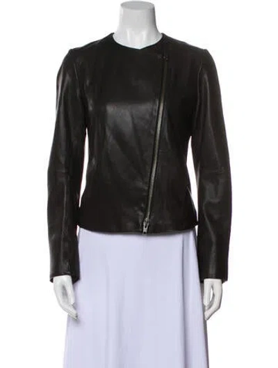 Pre-owned Vince Leather Jacket In Black
