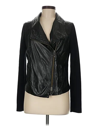 Pre-owned Vince Leather Jacket In Black
